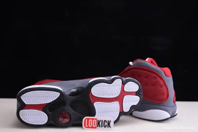 Kicked Out Shoe Store Air 414571-600 Grey Jordan Flint Red 13 Retro Gym 0516